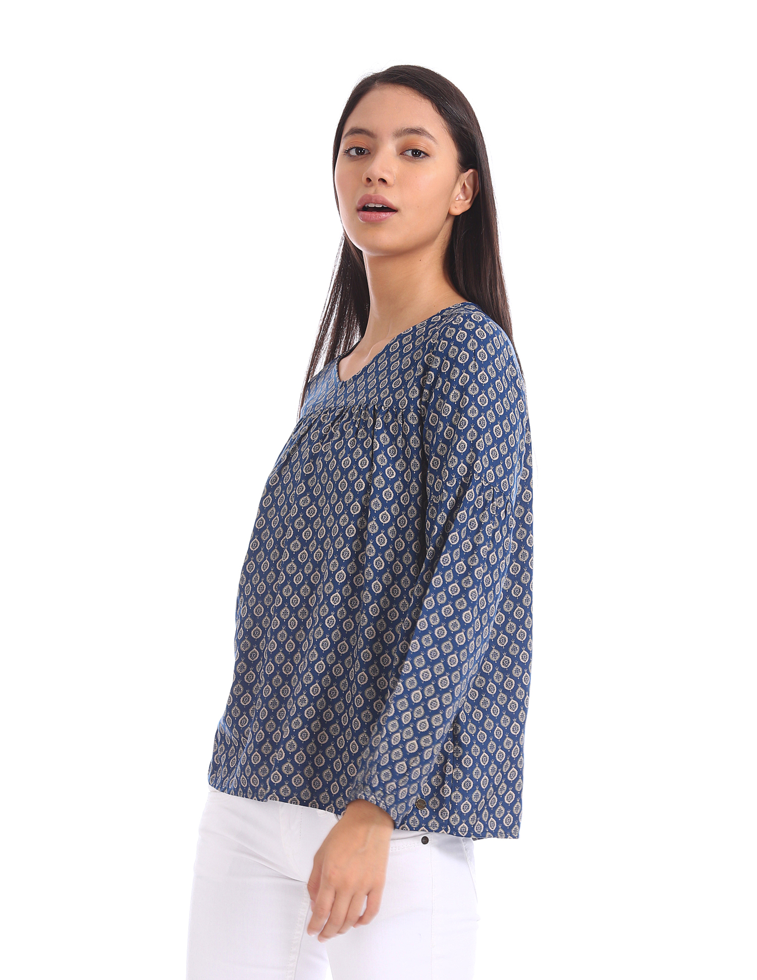 U.S. Polo Assn. Women Casual Wear Printed Top